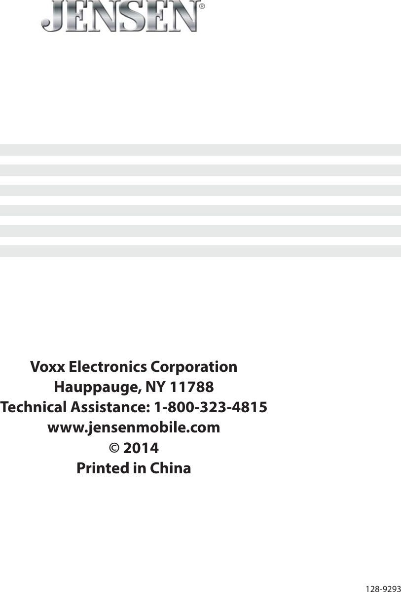 Page 6 of 6 - Jensen Jensen-Vx7020-Installation-Manual- 128-9293 VX7020 Installation Guide 03-25-14  Jensen-vx7020-installation-manual