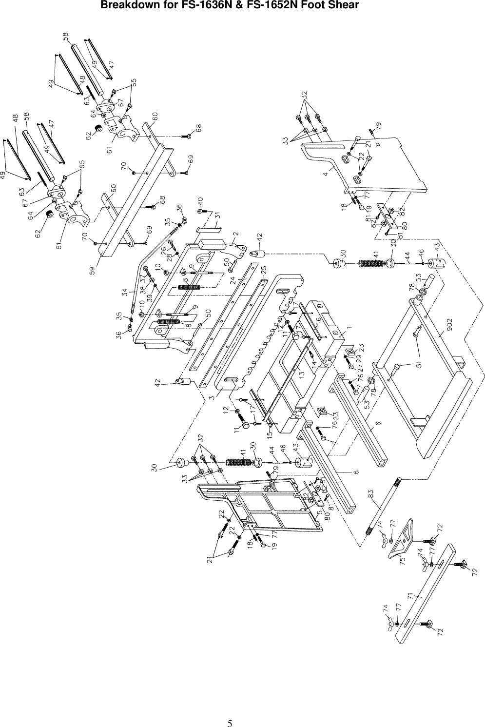 Page 5 of 8 - Jet-Tools Jet-Tools-Fs-1636N-Users-Manual M-754636 FS-1636N, 1652N Foot Shear Manual - Rev G