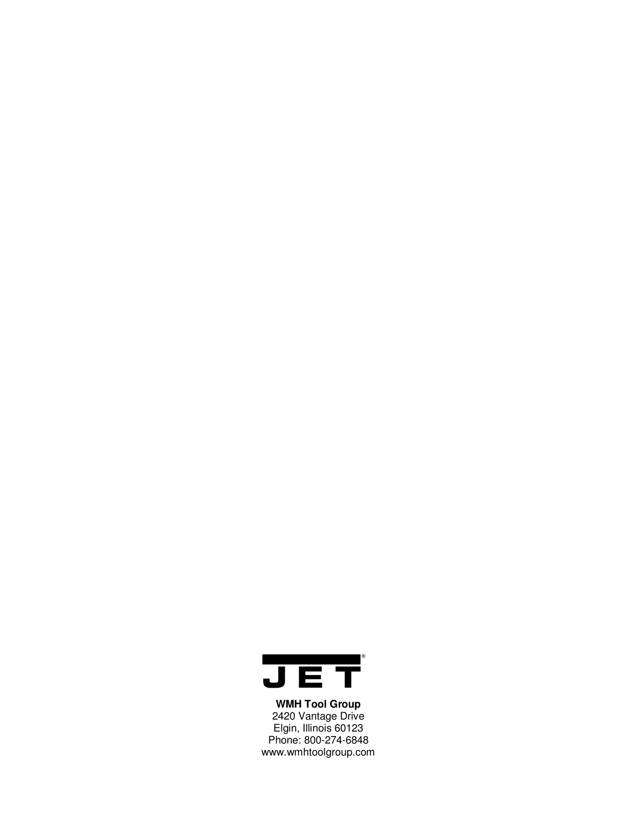 Page 8 of 8 - Jet-Tools Jet-Tools-Fs-1636N-Users-Manual M-754636 FS-1636N, 1652N Foot Shear Manual - Rev G