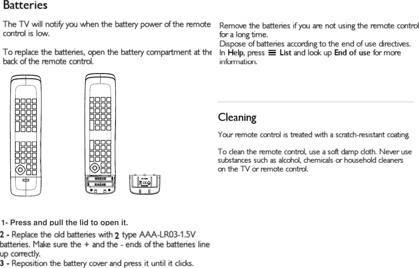 1Press and pull the lid to open it1-Press and pull the lid to open it.