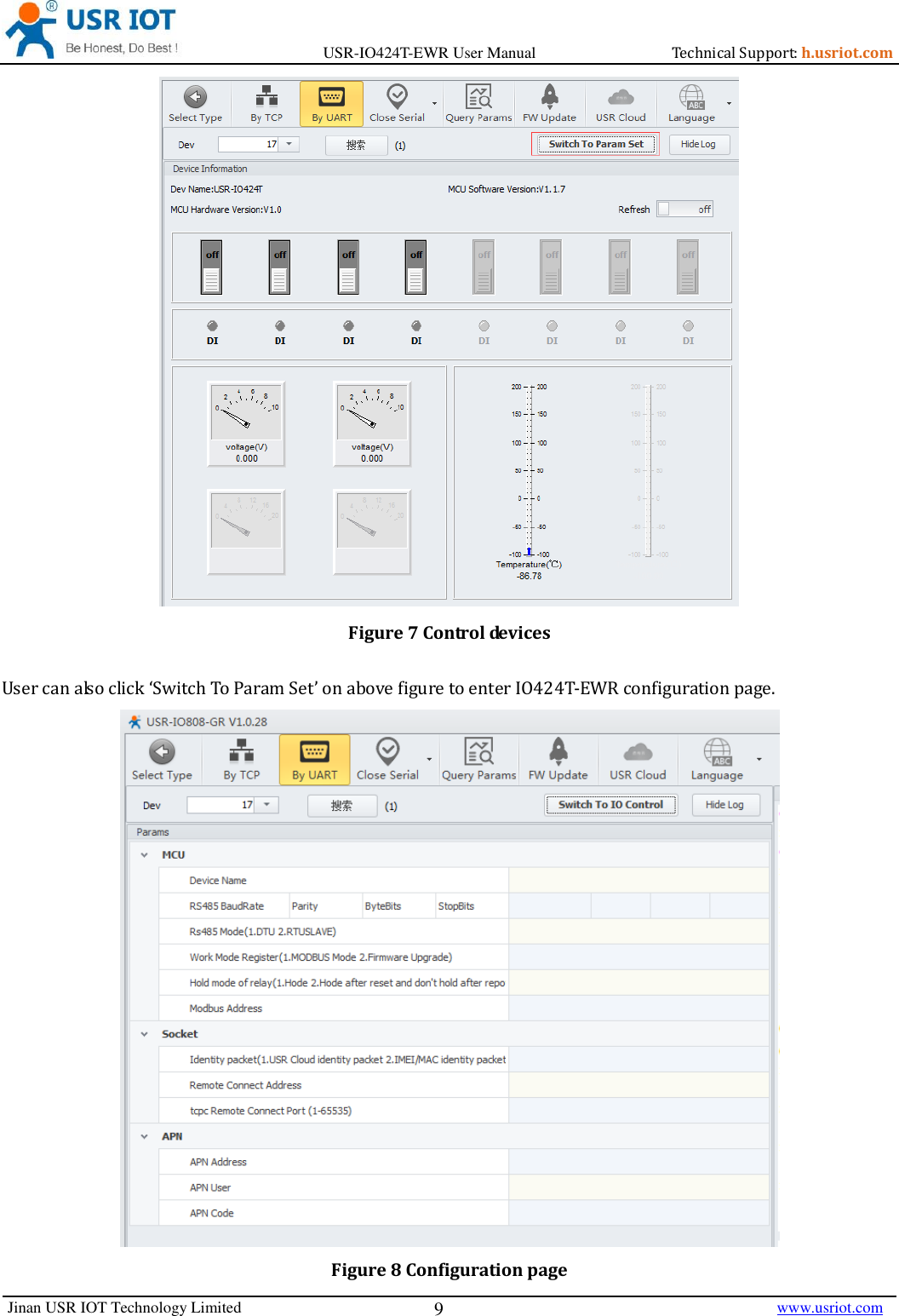 Page 9 of Jinan USR IOT Technology IO424T 4DI4DO2AI1PT Network IO with ETH/WIFI User Manual USR IO424T EWR  V1 0 3 01