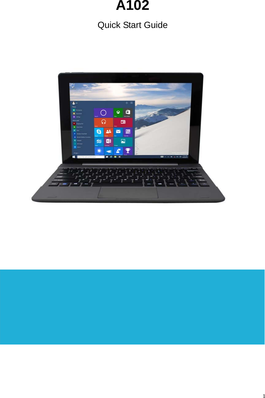  1       A102 Quick Start Guide                   