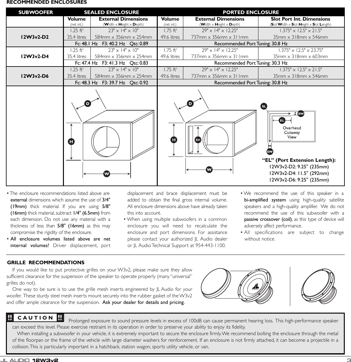 Page 3 of 4 - Jl-Audio Jl-Audio-12W3V2-Users-Manual- 12W3v2_MAN  Jl-audio-12w3v2-users-manual