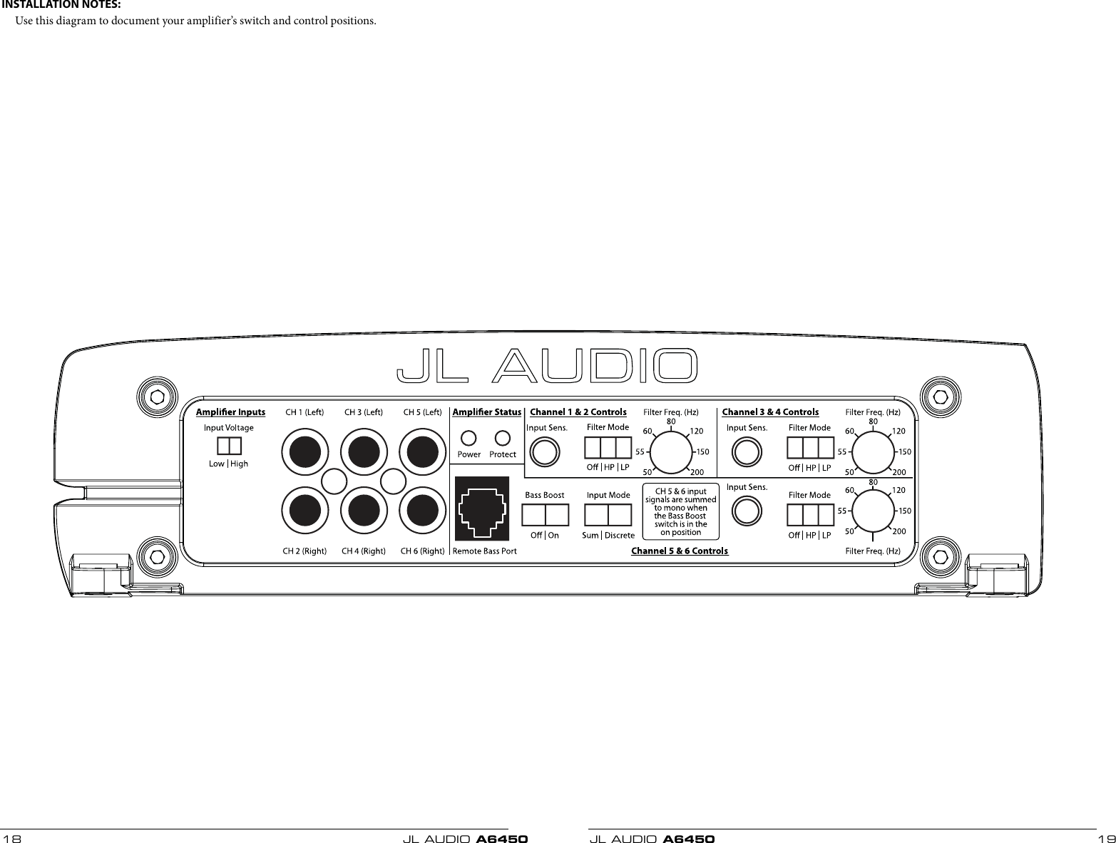 Page 10 of 11 - Jl-Audio Jl-Audio-A6450-Users-Manual- A6450_MAN_CH Jl-audio-a6450-users-manual