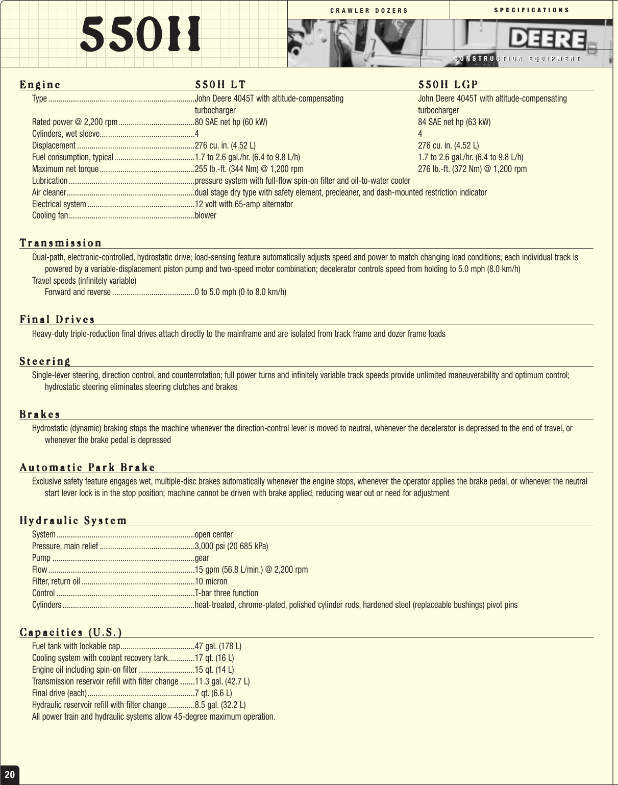 Page 1 of 5 - John-Deere John-Deere-450H-Users-Manual- John Deere Crawler Dozers 450H - 550H 650H  John-deere-450h-users-manual
