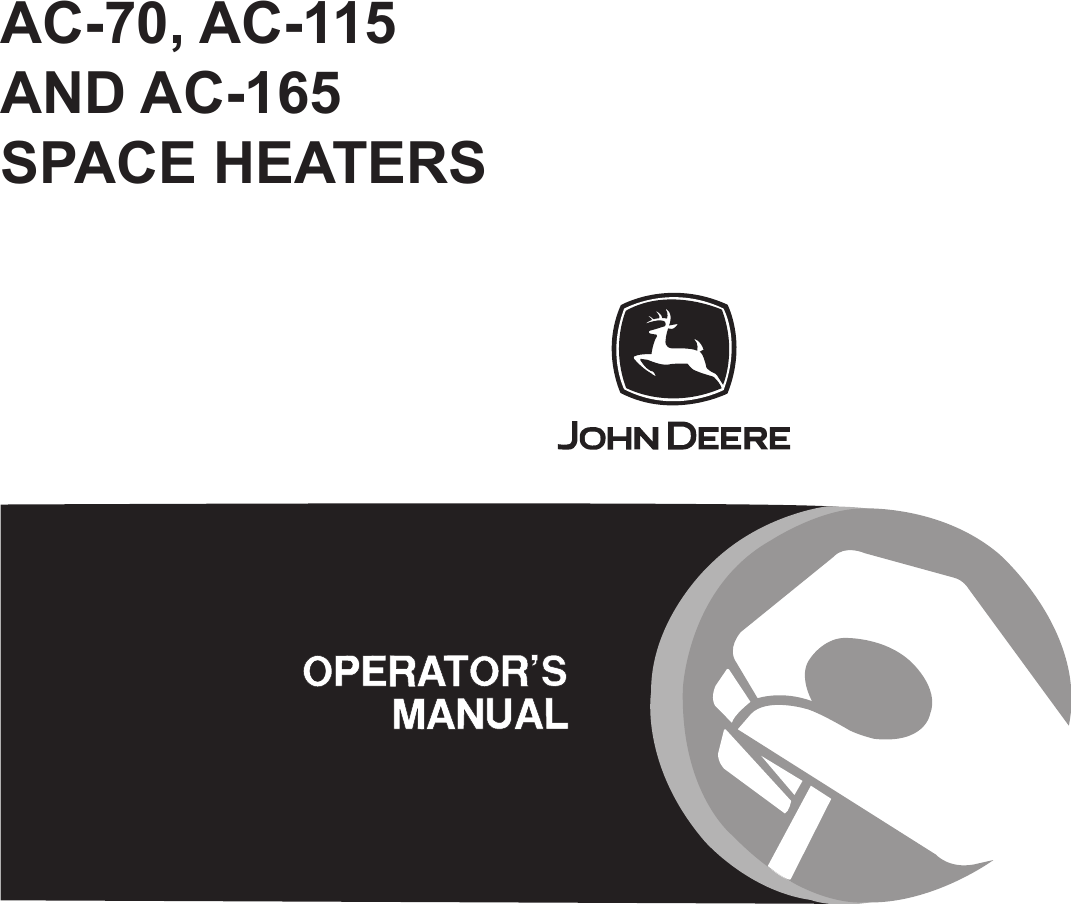 John Deere Ac 115 Users Manual 37 0828 SPACE HEATERS ENGLISH