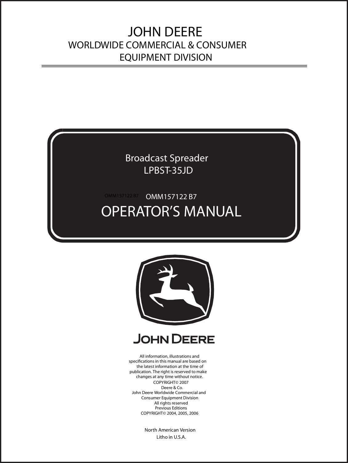 Page 1 of 12 - John-Deere John-Deere-Lpbst-35Jd-Users-Manual-  John-deere-lpbst-35jd-users-manual