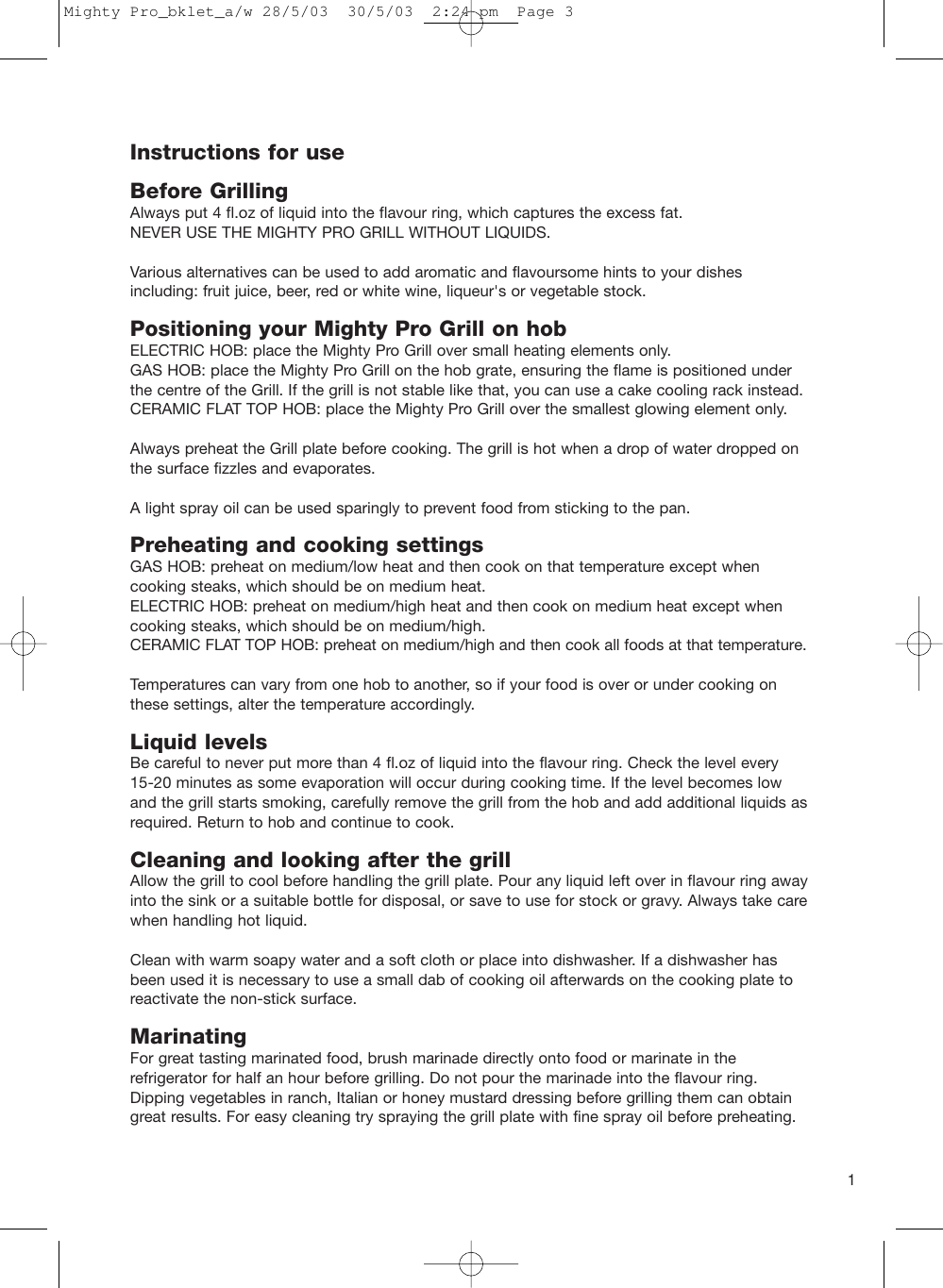 Page 3 of 8 - John-Mills John-Mills-Mighty-Pro-Grill-Users-Manual- John-mills-mighty-pro-grill-users-manual