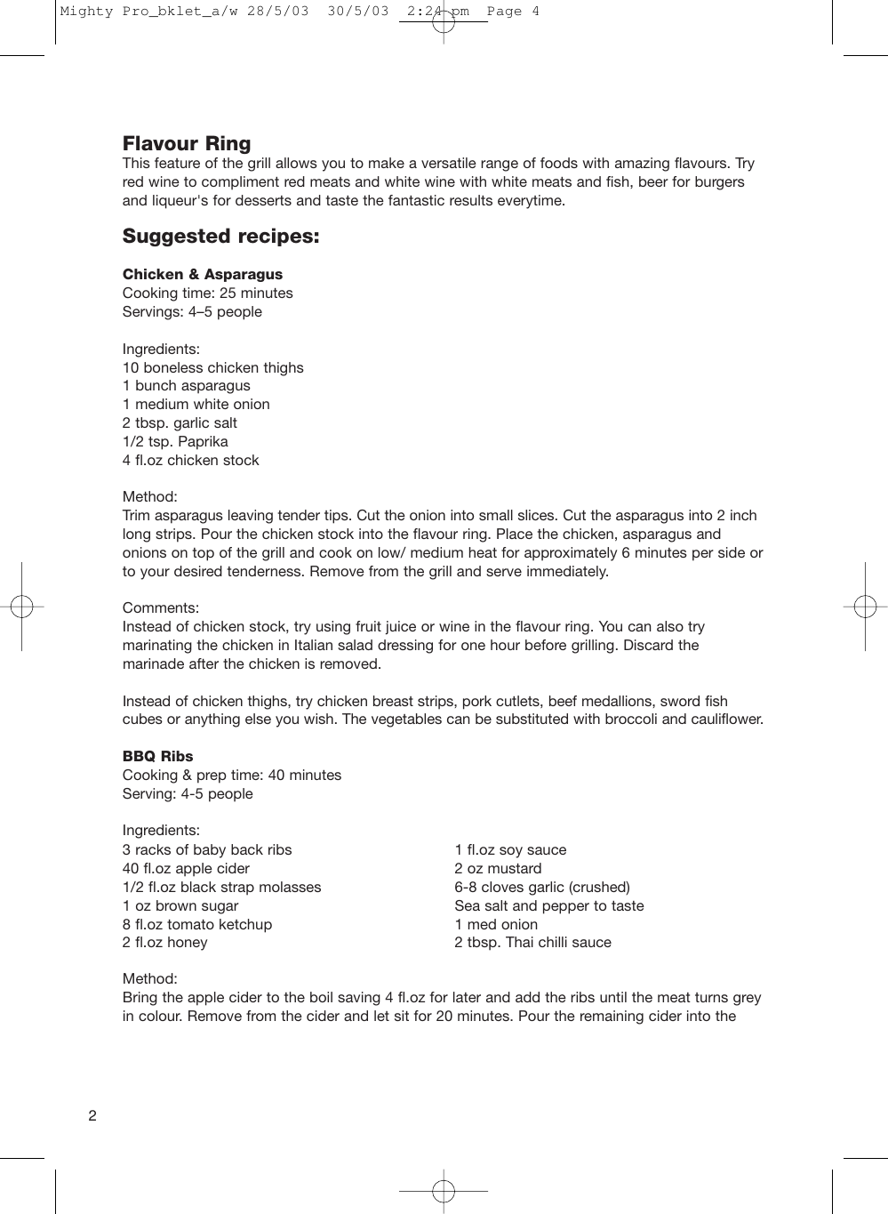 Page 4 of 8 - John-Mills John-Mills-Mighty-Pro-Grill-Users-Manual- John-mills-mighty-pro-grill-users-manual
