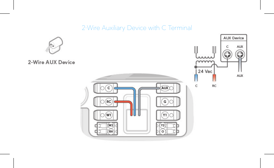 2-Wire Auxiliary Device with C Terminal