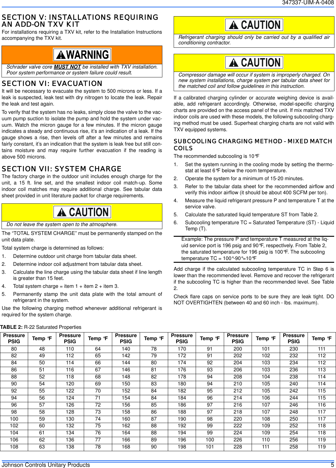 Page 5 of 12 - Johnson-Controls Johnson-Controls-13-Seer-Users-Manual- 347337-UIM-A-0408  Johnson-controls-13-seer-users-manual