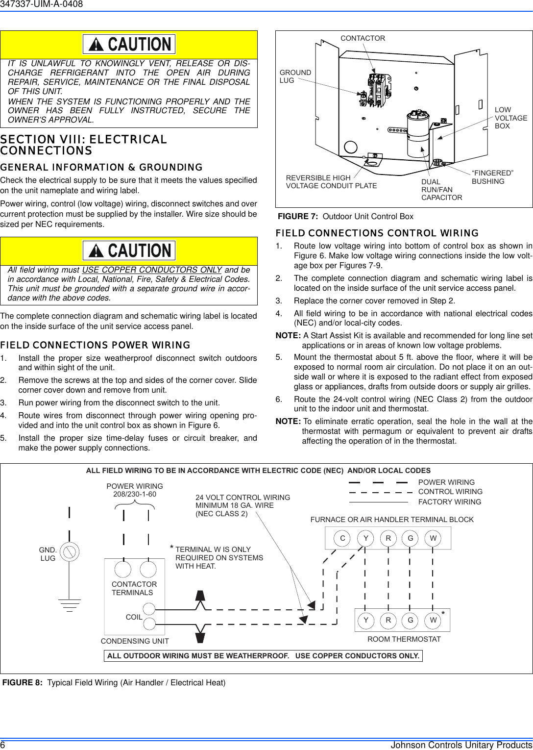 Page 6 of 12 - Johnson-Controls Johnson-Controls-13-Seer-Users-Manual- 347337-UIM-A-0408  Johnson-controls-13-seer-users-manual