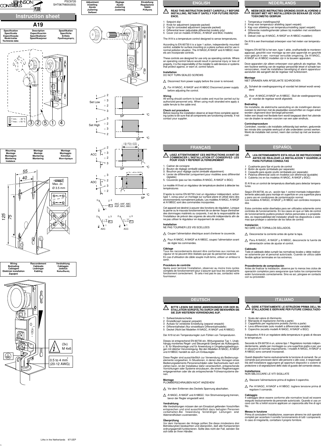 Page 9 of 10 - Johnson-Controls Johnson-Controls-A19A-Users-Manual- PDA19AE  Johnson-controls-a19a-users-manual