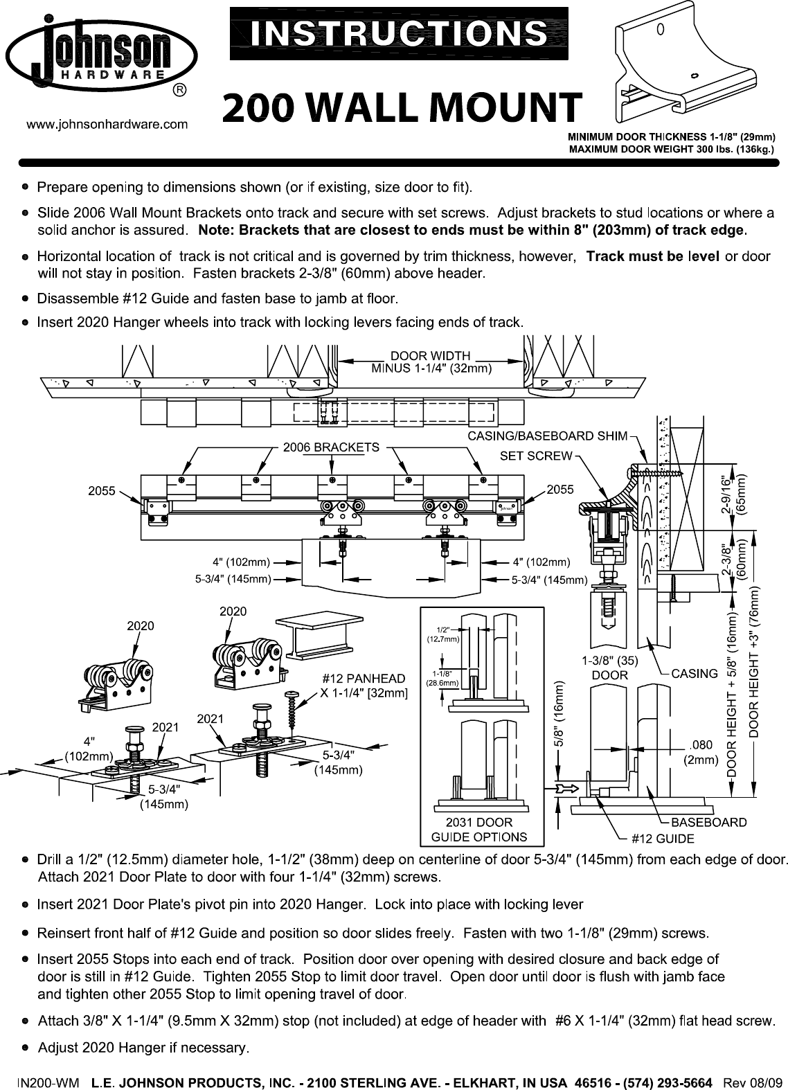 Page 1 of 2 - Johnson-Hardware Johnson-Hardware-200-Users-Manual- I  Johnson-hardware-200-users-manual