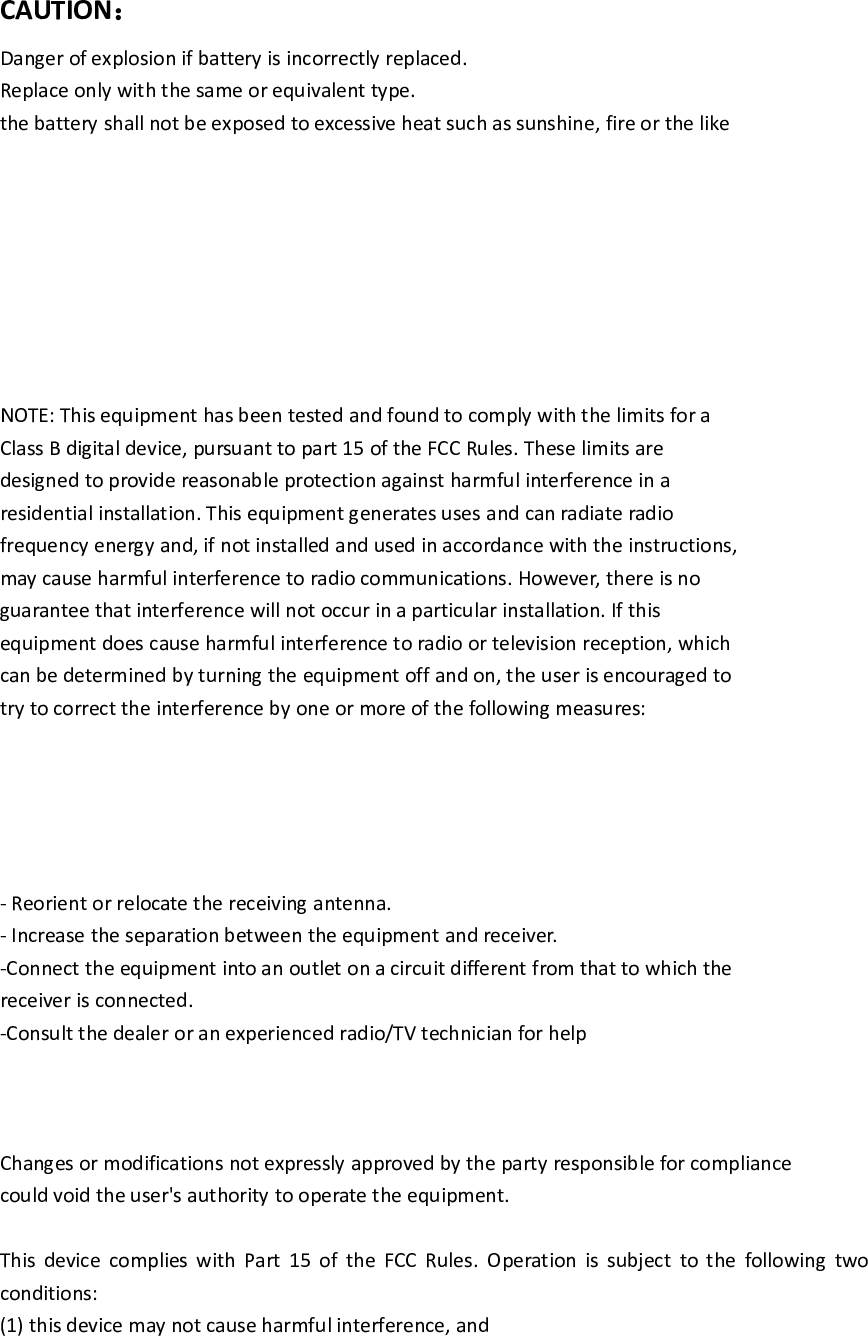 (2) this device must accept any interference received, including interference that maycause undesired operation.