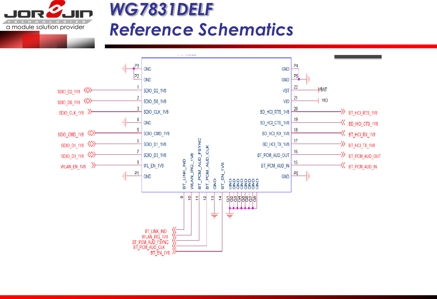 a module solution provider WG7831DELF  Reference Schematics 