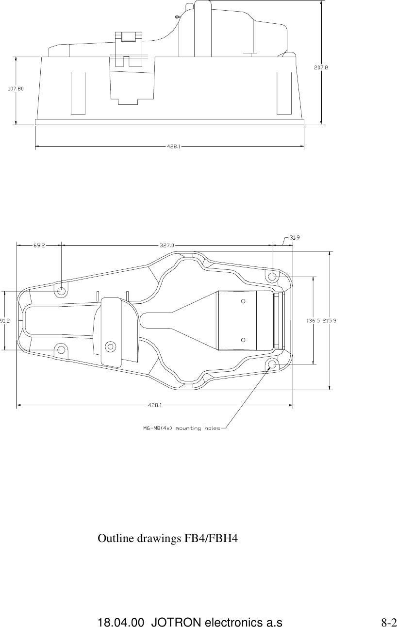 18.04.00  JOTRON electronics a.s                             8-2Outline drawings FB4/FBH4
