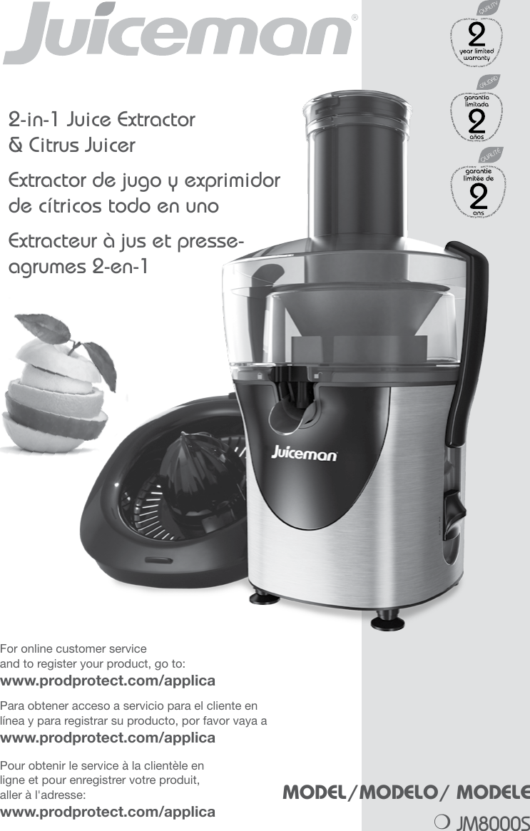 Juiceman Jm8000S Use And Care Manual
