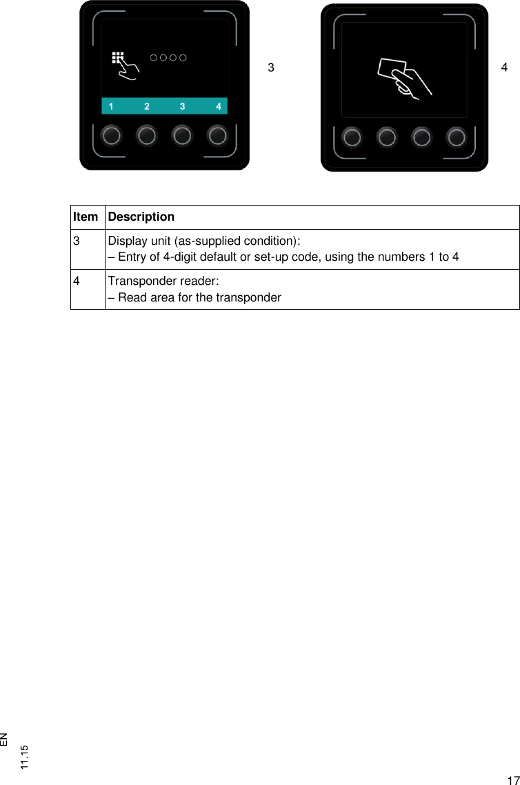 Page 17 of Jungheinrich MFRC523SA Display Mini-EA Stand Alone User Manual 