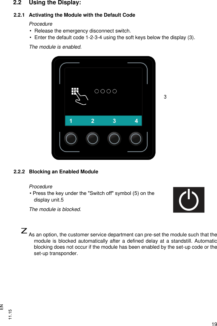 Page 19 of Jungheinrich MFRC523SA Display Mini-EA Stand Alone User Manual 