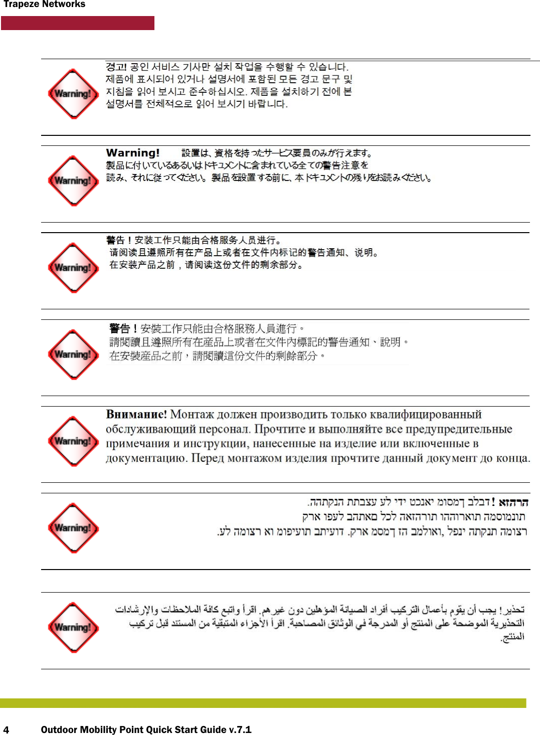 Outdoor Mobility Point Quick Start Guide v.7.14Trapeze Networks   