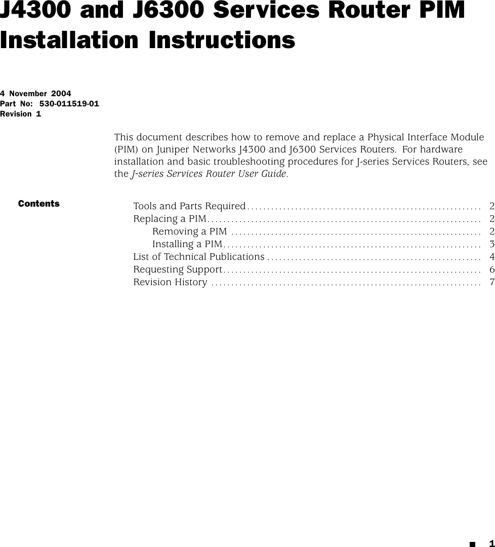 Juniper Networks J4300 Users Manual Print Preview C