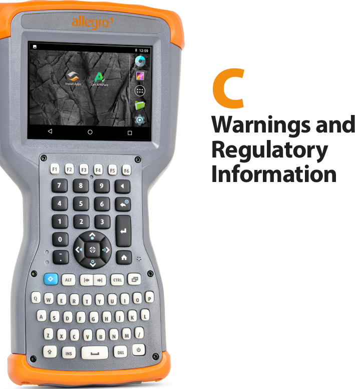 CWarnings and Regulatory Information