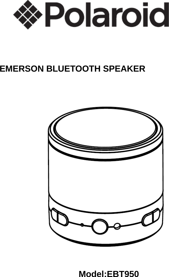                                            EMERSON BLUETOOTH SPEAKER             Model:EBT950      