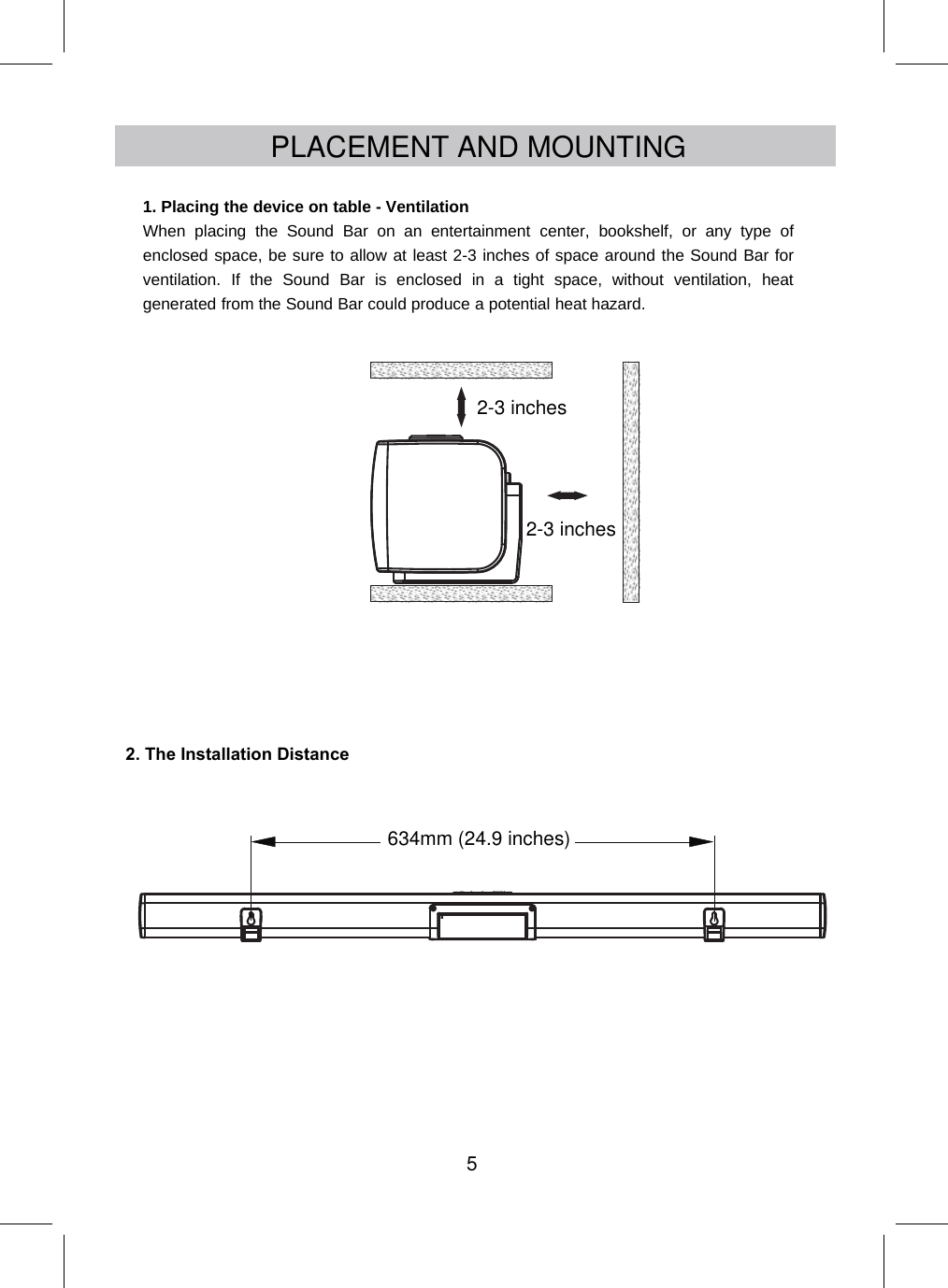 Page 5 of Junlan Electronic SBB55391 37 Bluetooth Soundbar with Optical with Wireless Subwoofer User Manual                     1