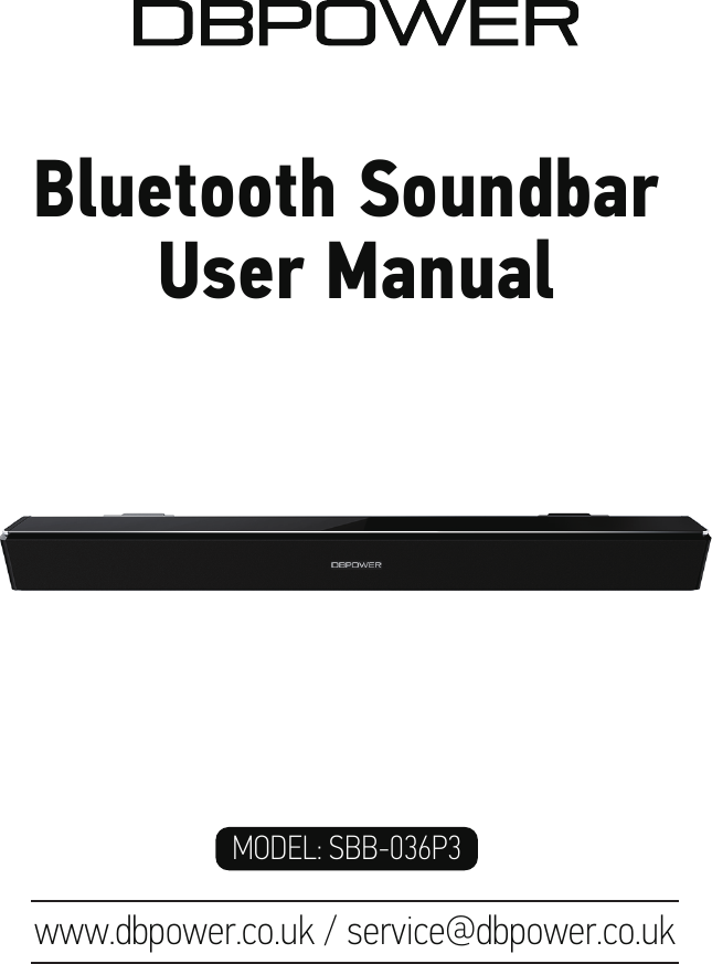 Page 1 of Junlan Electronic SBB70759 Bluetooth soundbar User Manual SBB 036P3                  