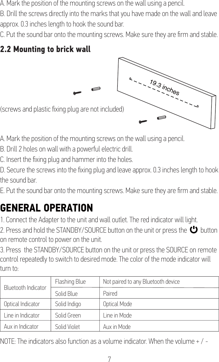 Page 8 of Junlan Electronic SBB70759 Bluetooth soundbar User Manual SBB 55210                  V3