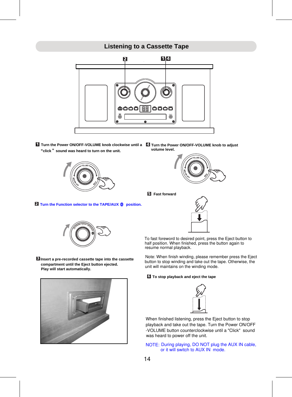 Page 15 of Junlan Electronic SRCD838BT Nostalgia 6 in 1 Turntable Radio User Manual                     1