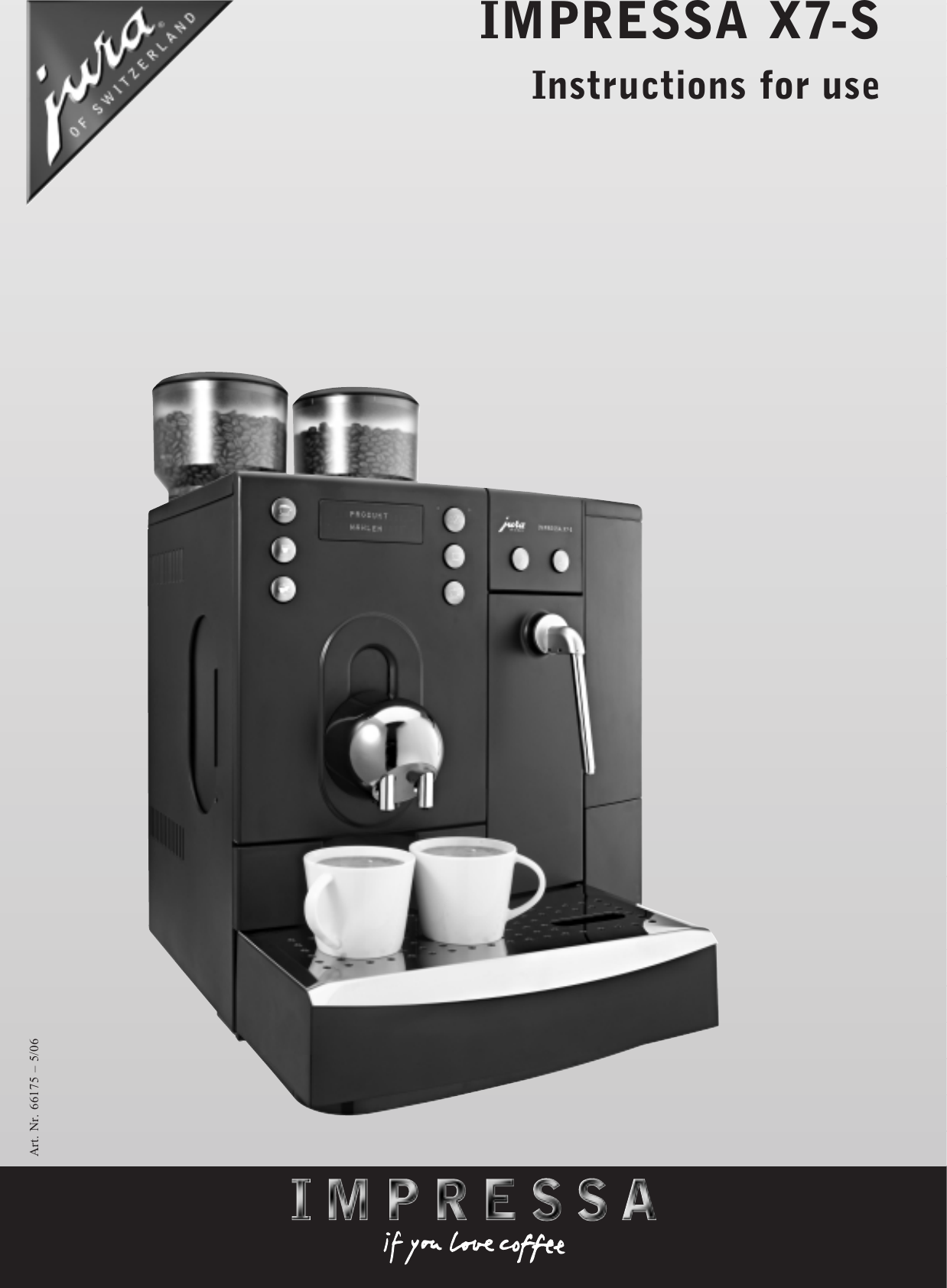 Jura Capresso Impressa X7 S Users Manual Imp S_Engl