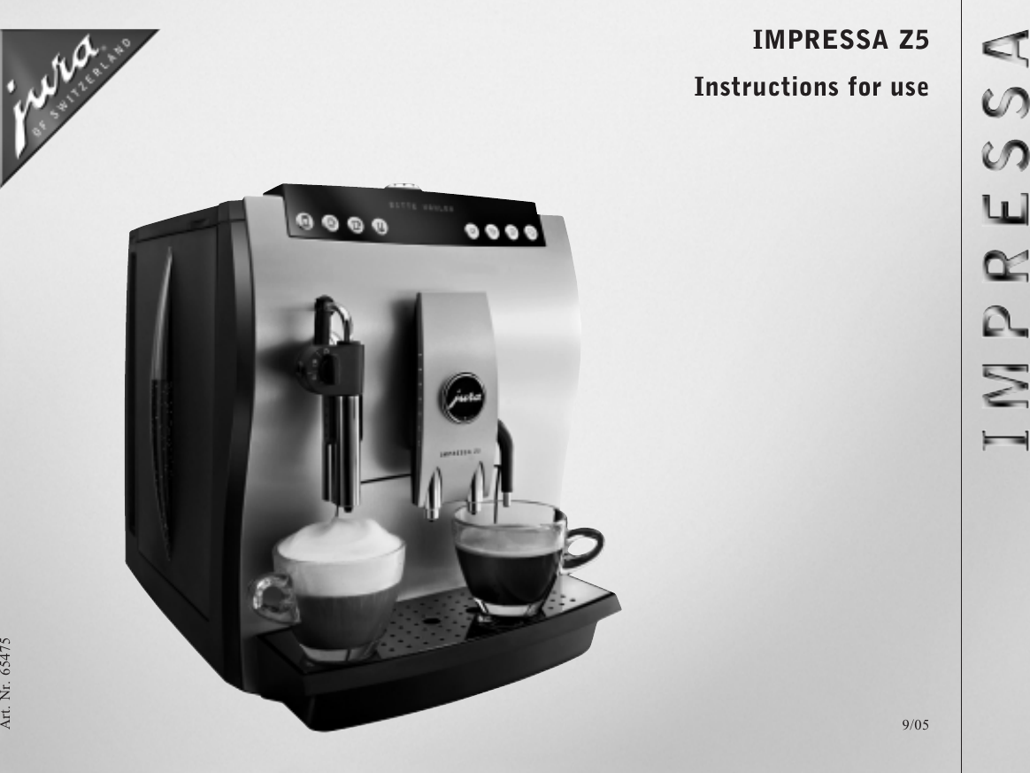 Jura Capresso Impressa Z5 Users Manual Imp_Z5_Engl_NEU