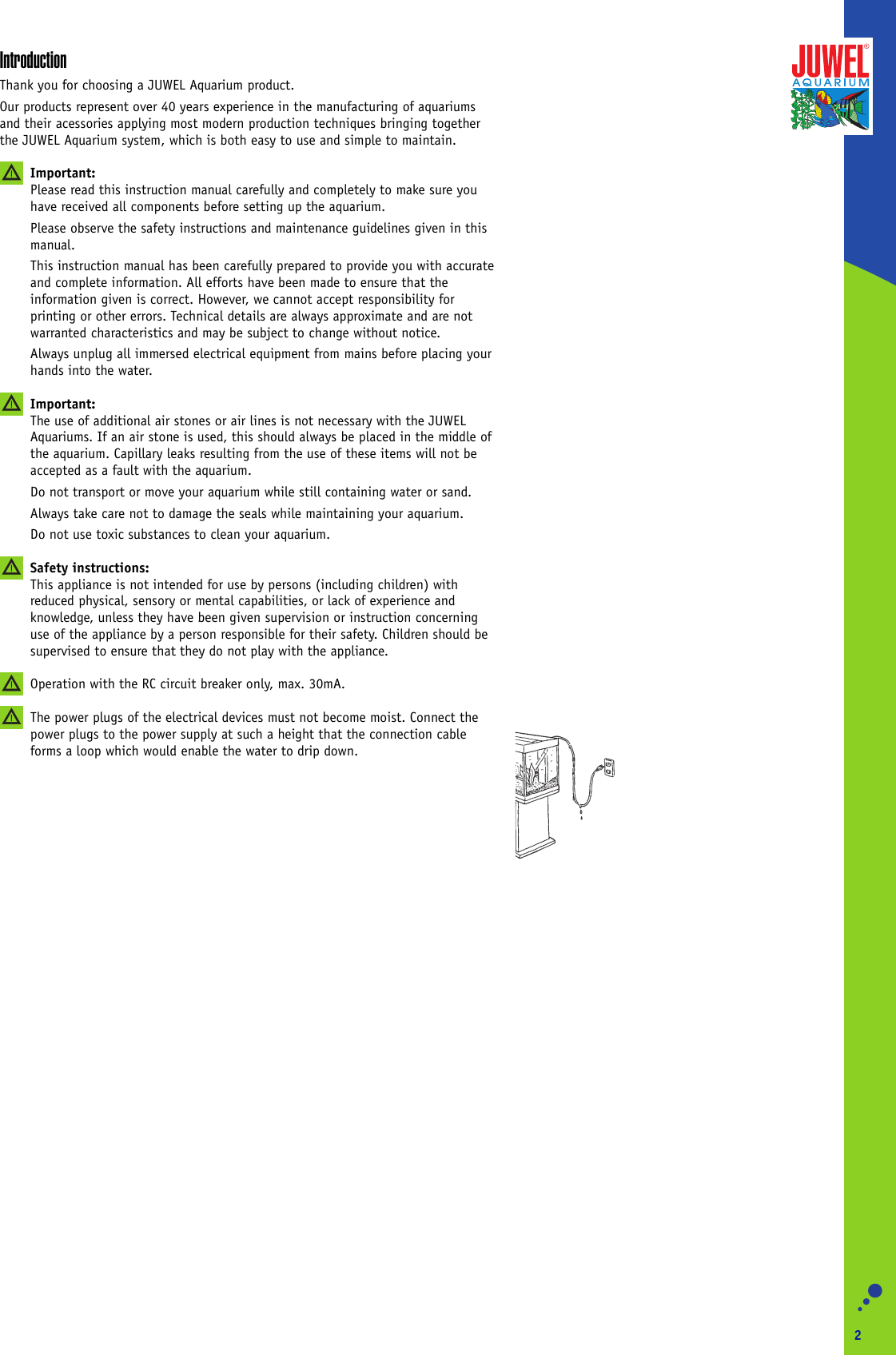 Page 2 of 9 - Juwel Juwel-Vio-Users-Manual- Gebrauchsanweisung  Juwel-vio-users-manual