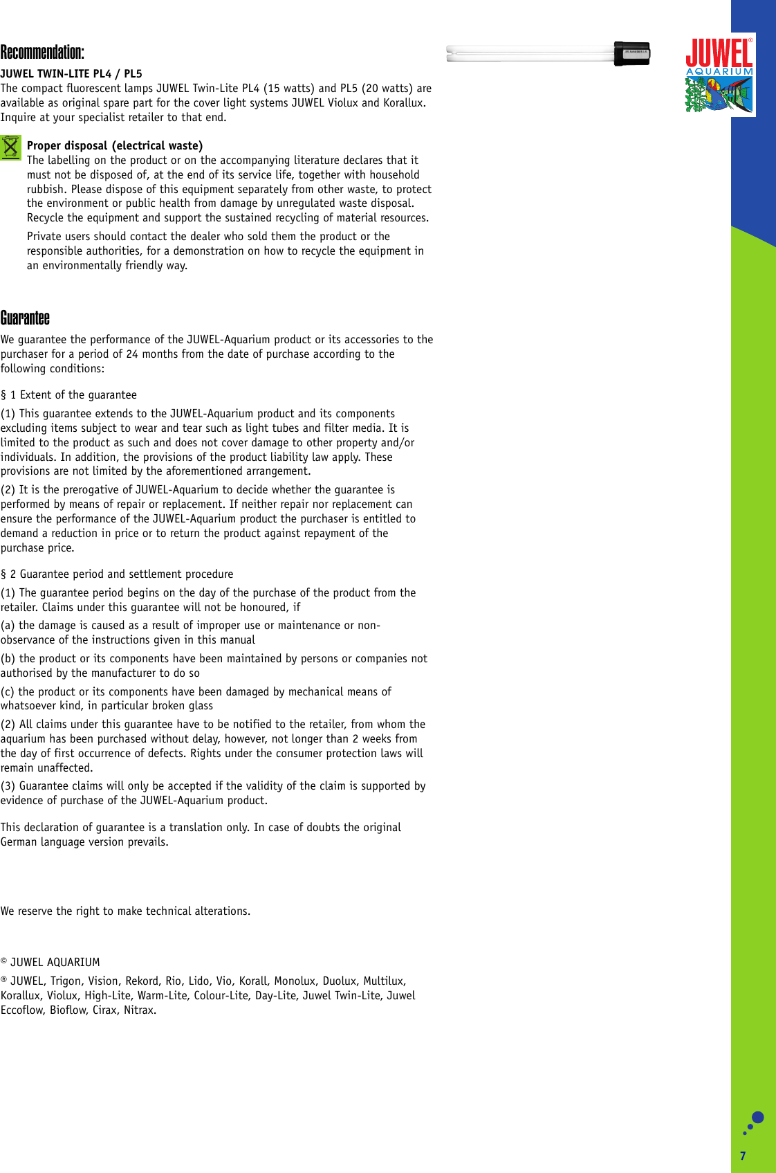 Page 7 of 9 - Juwel Juwel-Vio-Users-Manual- Gebrauchsanweisung  Juwel-vio-users-manual