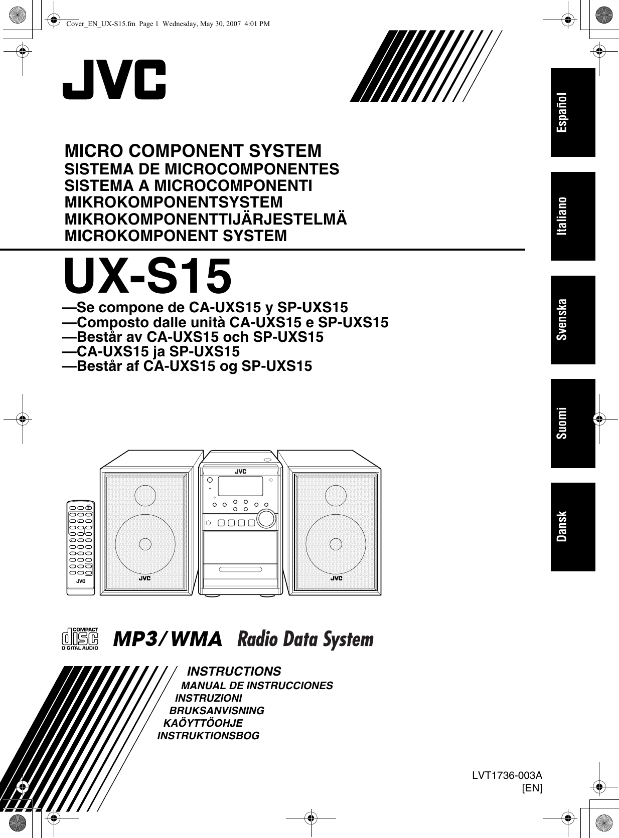 Jvc Ca Uxs15 Users Manual UX S15
