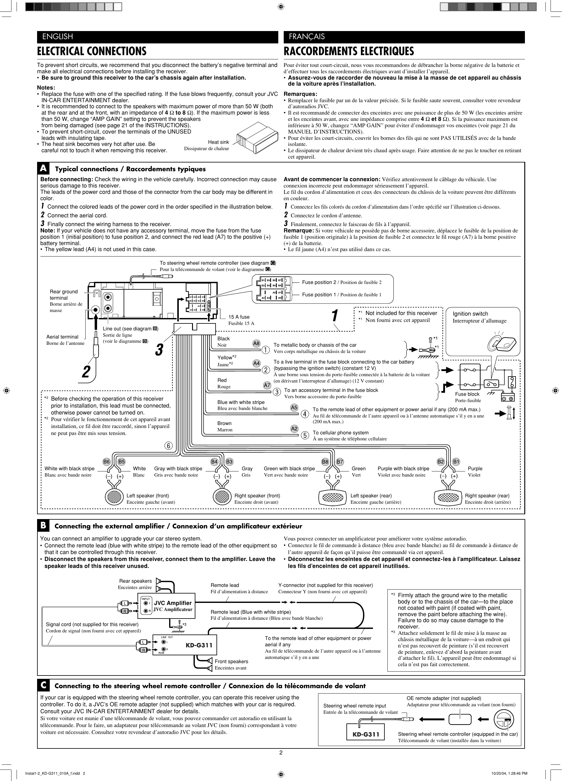 Page 2 of 2 - Jvc Jvc-Car-Stereo-System-Kd-G311-Users-Manual- Instal1-2_KD-G311_010A_f  Jvc-car-stereo-system-kd-g311-users-manual