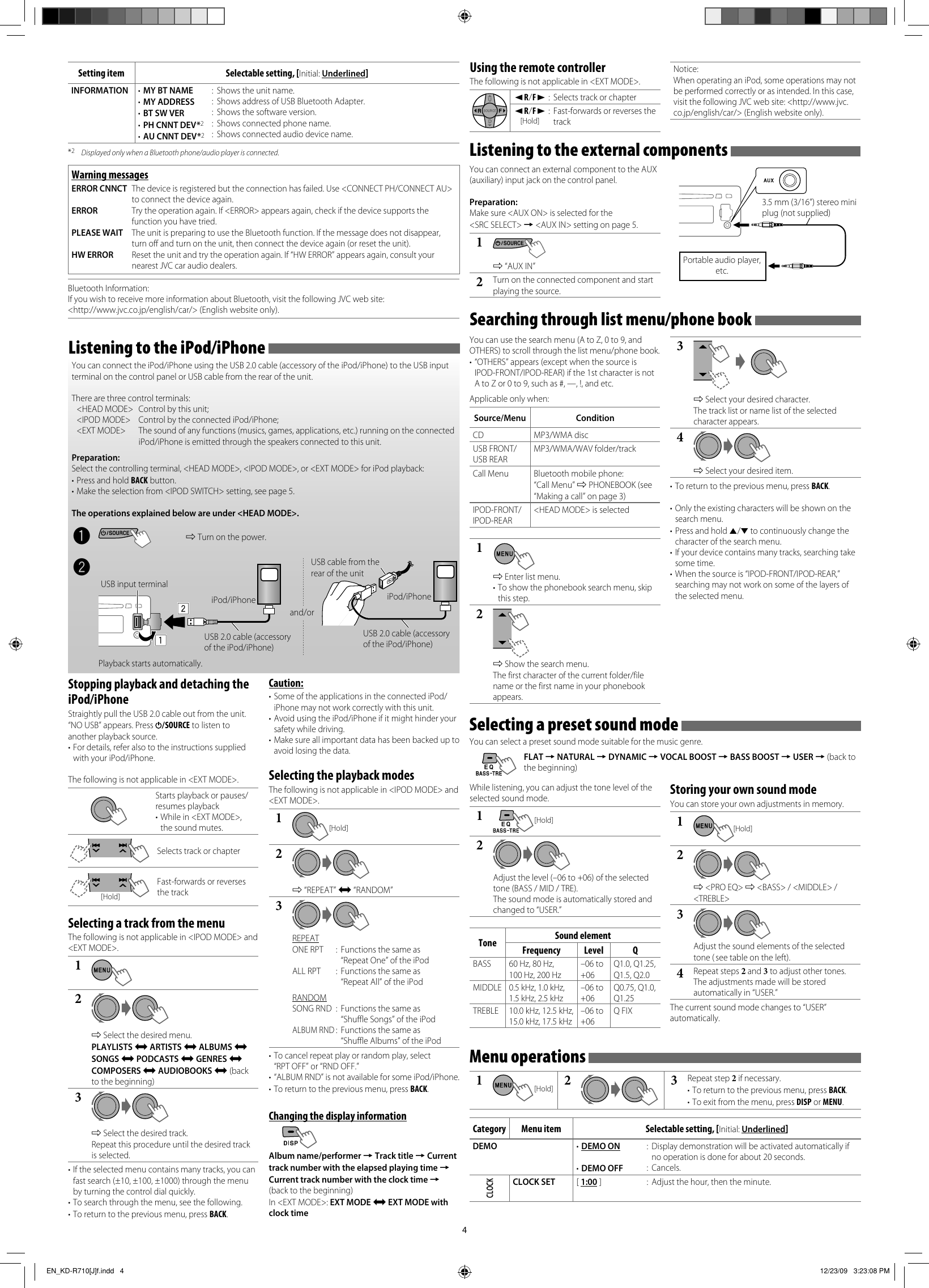 Page 4 of 8 - Jvc Jvc-Car-Stereo-System-Kd-R710-Users-Manual- EN_KD-R710[J]f  Jvc-car-stereo-system-kd-r710-users-manual