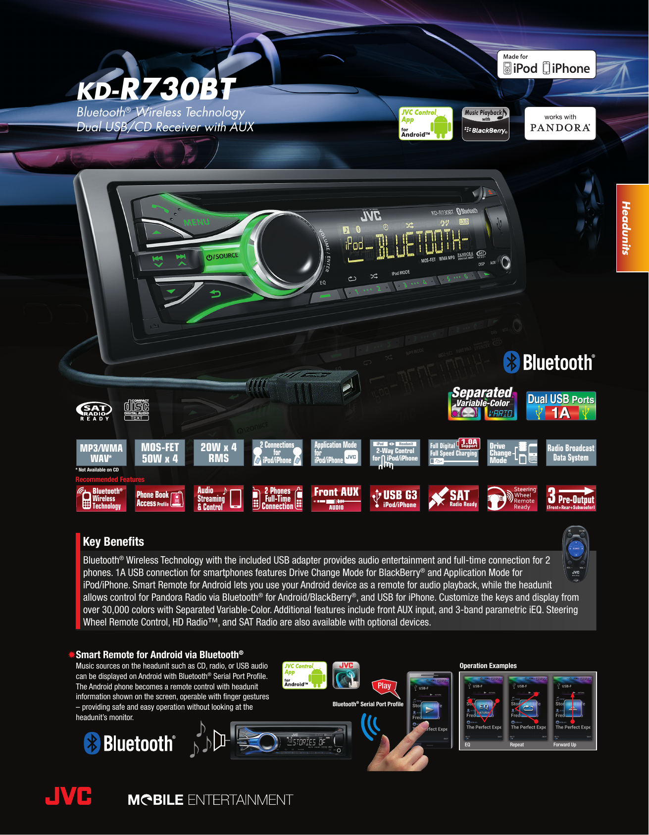 Page 1 of 2 - Jvc Jvc-Car-Stereo-System-Kd-R730Bt-Users-Manual- KD-R730BT_Tech_a  Jvc-car-stereo-system-kd-r730bt-users-manual