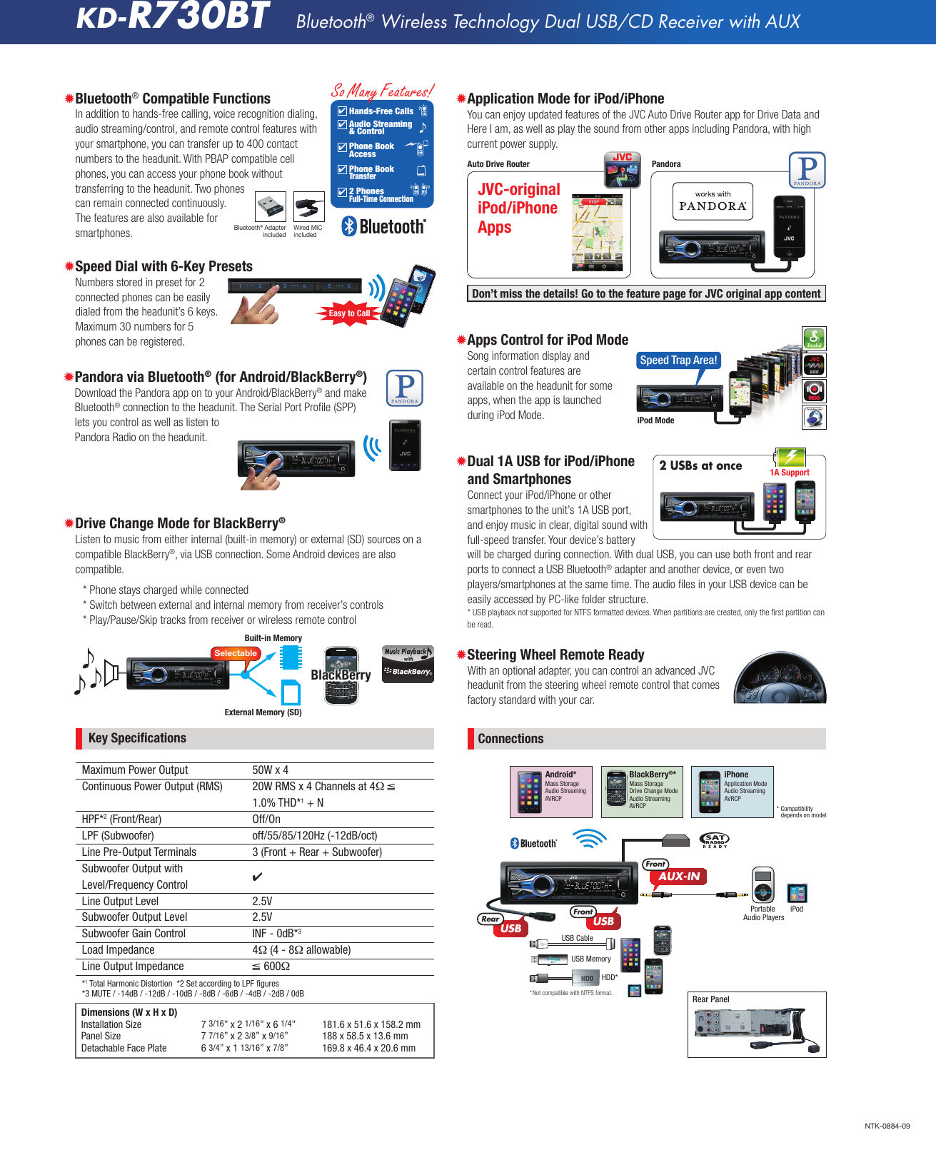 Page 2 of 2 - Jvc Jvc-Car-Stereo-System-Kd-R730Bt-Users-Manual- KD-R730BT_Tech_a  Jvc-car-stereo-system-kd-r730bt-users-manual