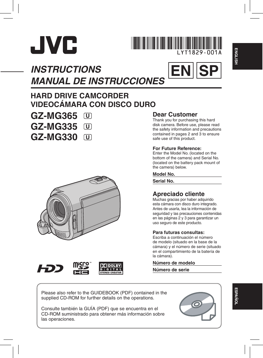 Jvc Everio Gz Mg335 Users Manual M8e3