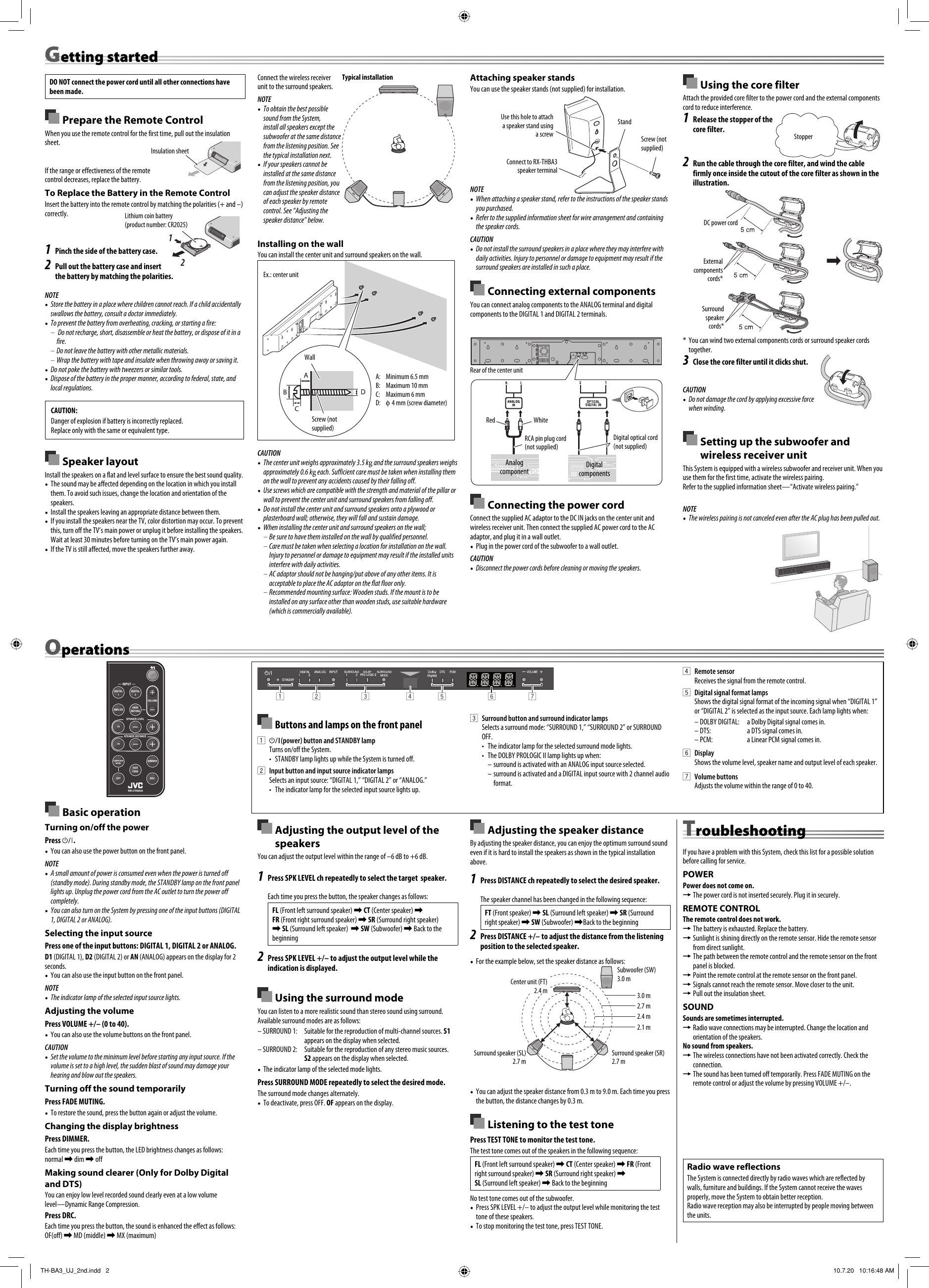 Page 2 of 2 - Jvc Jvc-Gvt0289-025A-Users-Manual- TH-BA3[UJ]  Jvc-gvt0289-025a-users-manual