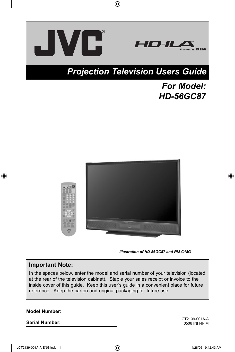 Jvc Hd 56Gc87 Users Manual