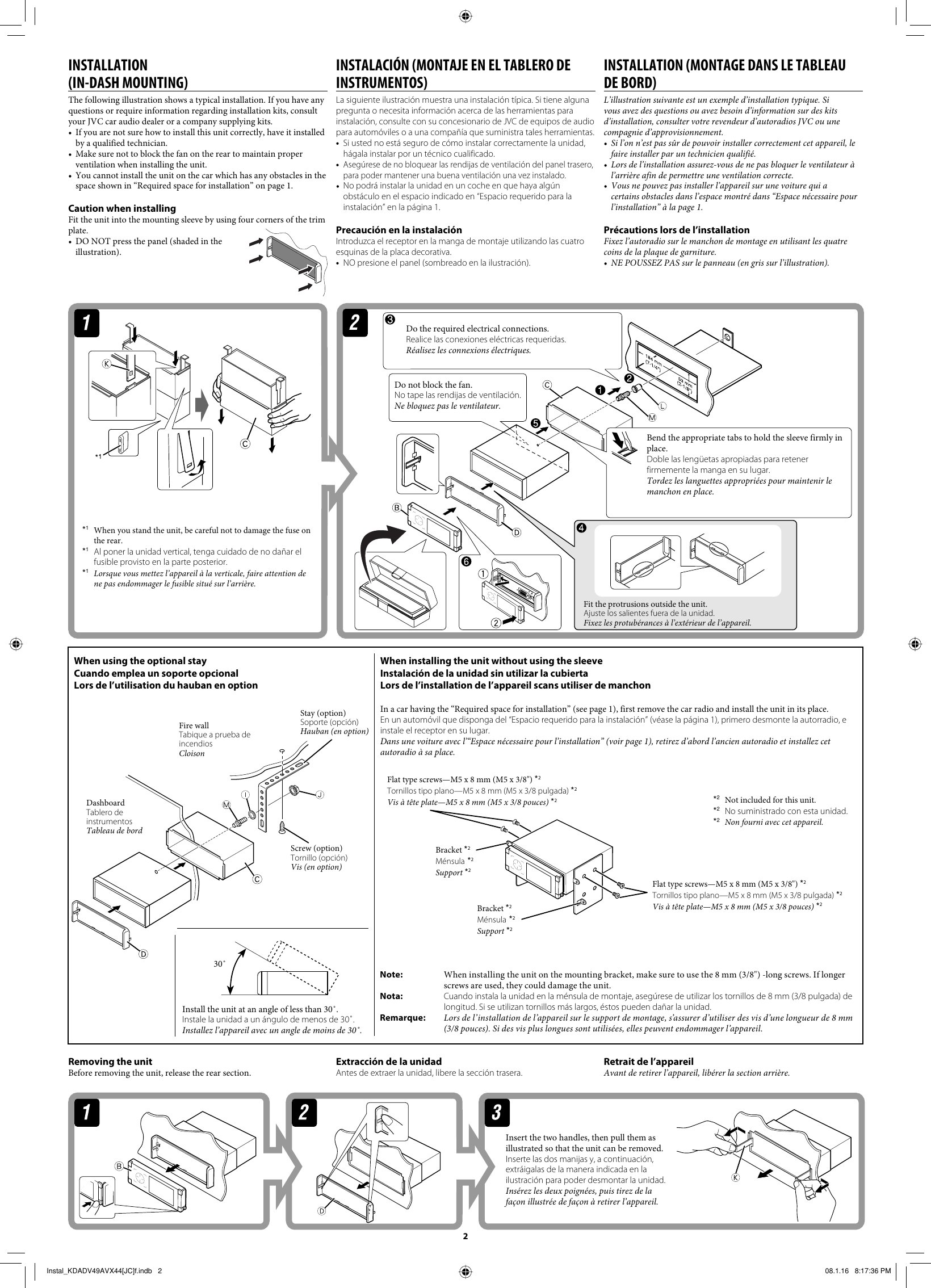 Page 2 of 6 - Jvc Jvc-Kd-Adv49-Installation-Manual- KD-ADV49/KD-AVX44  Jvc-kd-adv49-installation-manual