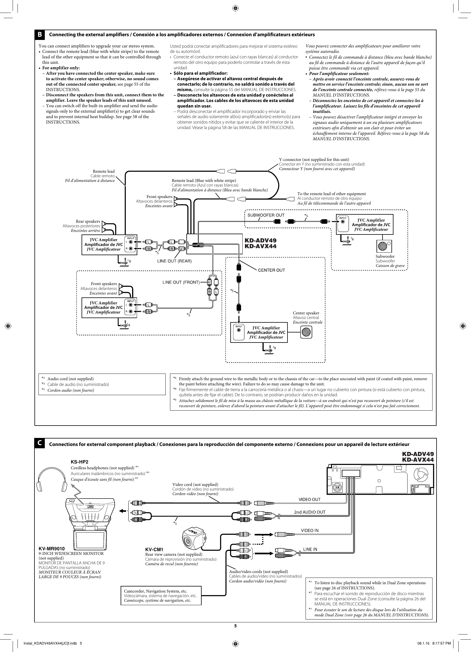 Page 5 of 6 - Jvc Jvc-Kd-Adv49-Installation-Manual- KD-ADV49/KD-AVX44  Jvc-kd-adv49-installation-manual
