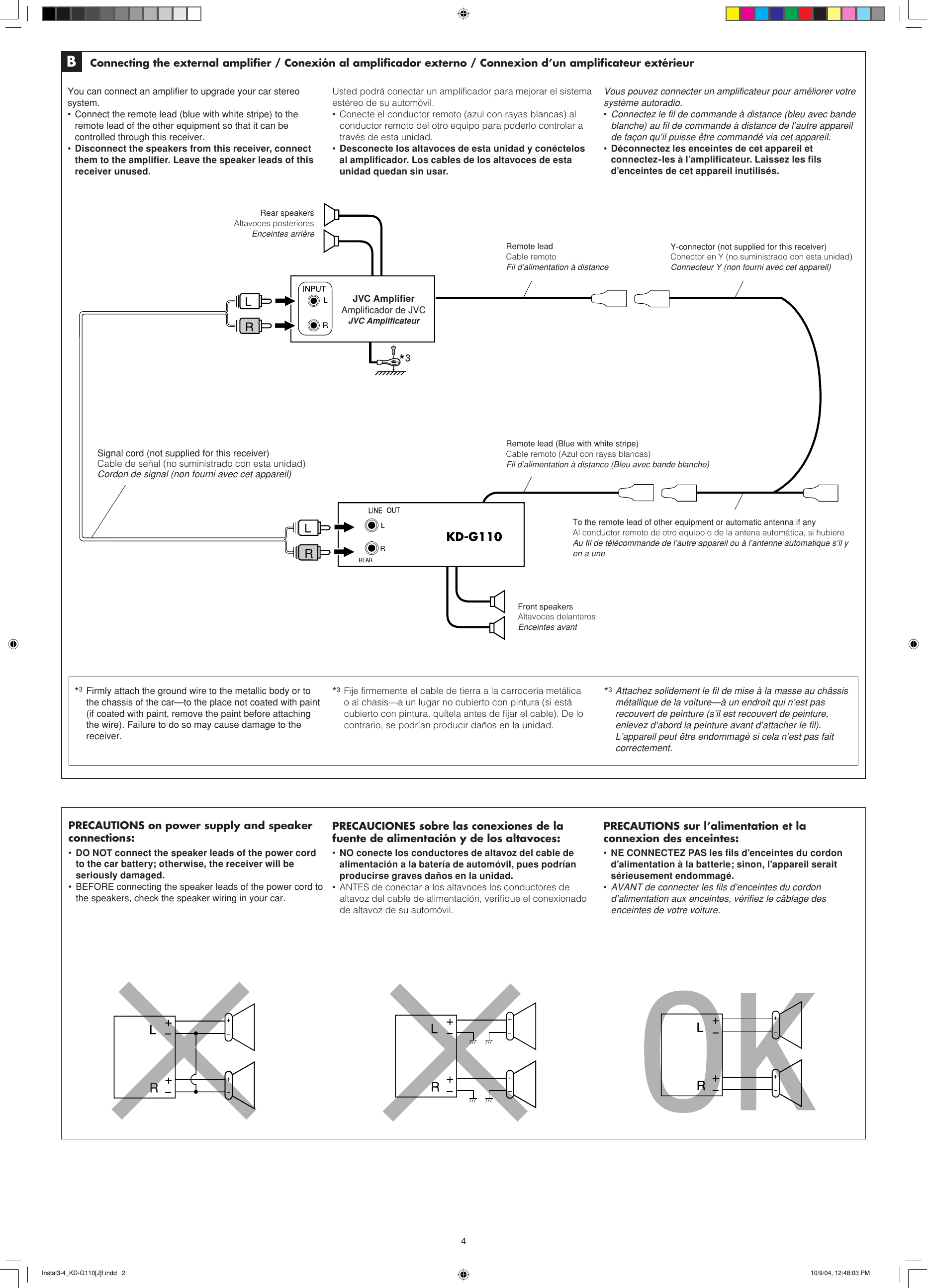 Page 4 of 4 - Jvc Jvc-Kd-G110-Installation-Manual- KD-G110[J]  Jvc-kd-g110-installation-manual