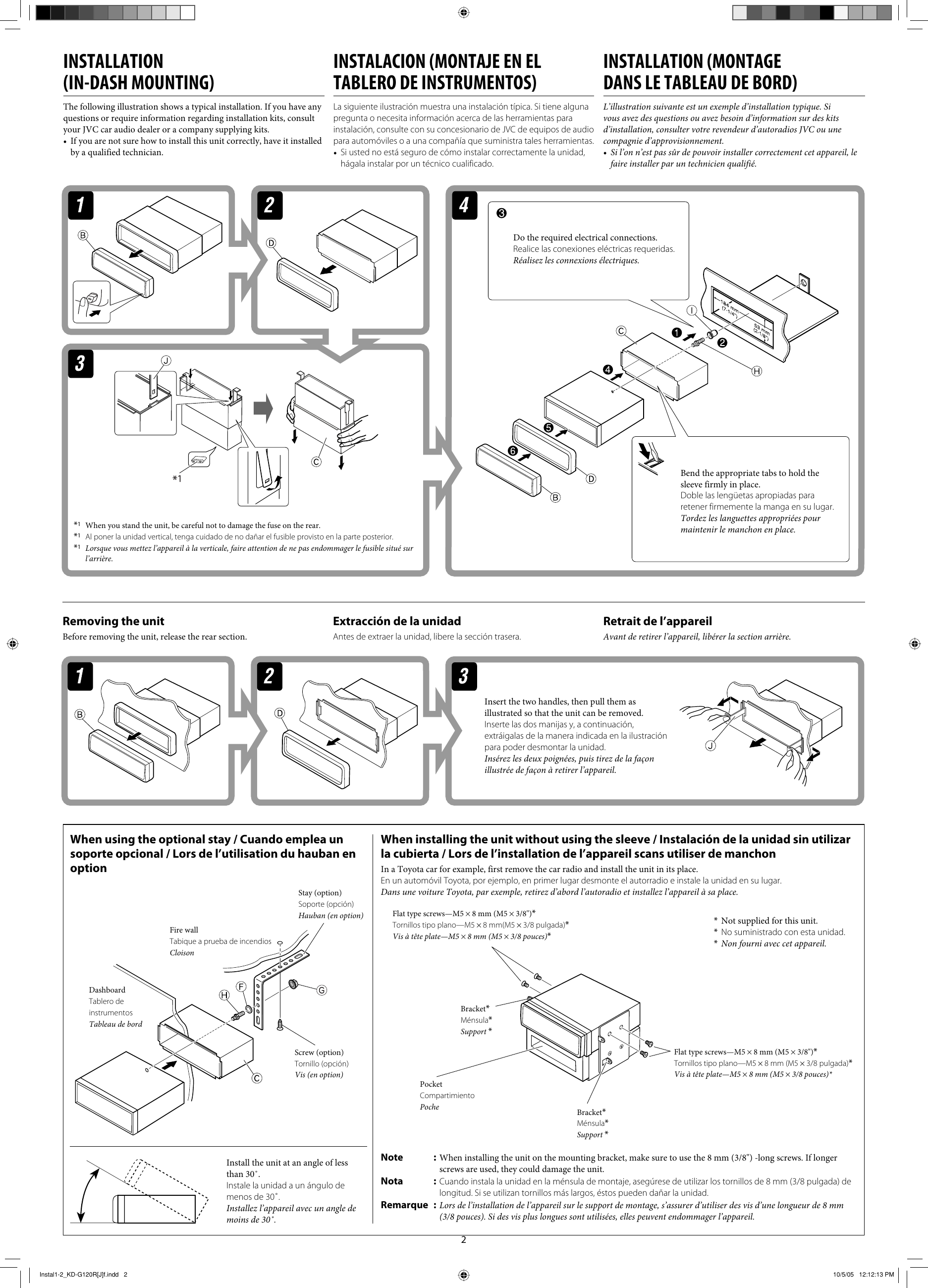 Page 2 of 4 - Jvc Jvc-Kd-G120-Installation-Manual- Instal1-2_KD-G120R[J]f  Jvc-kd-g120-installation-manual