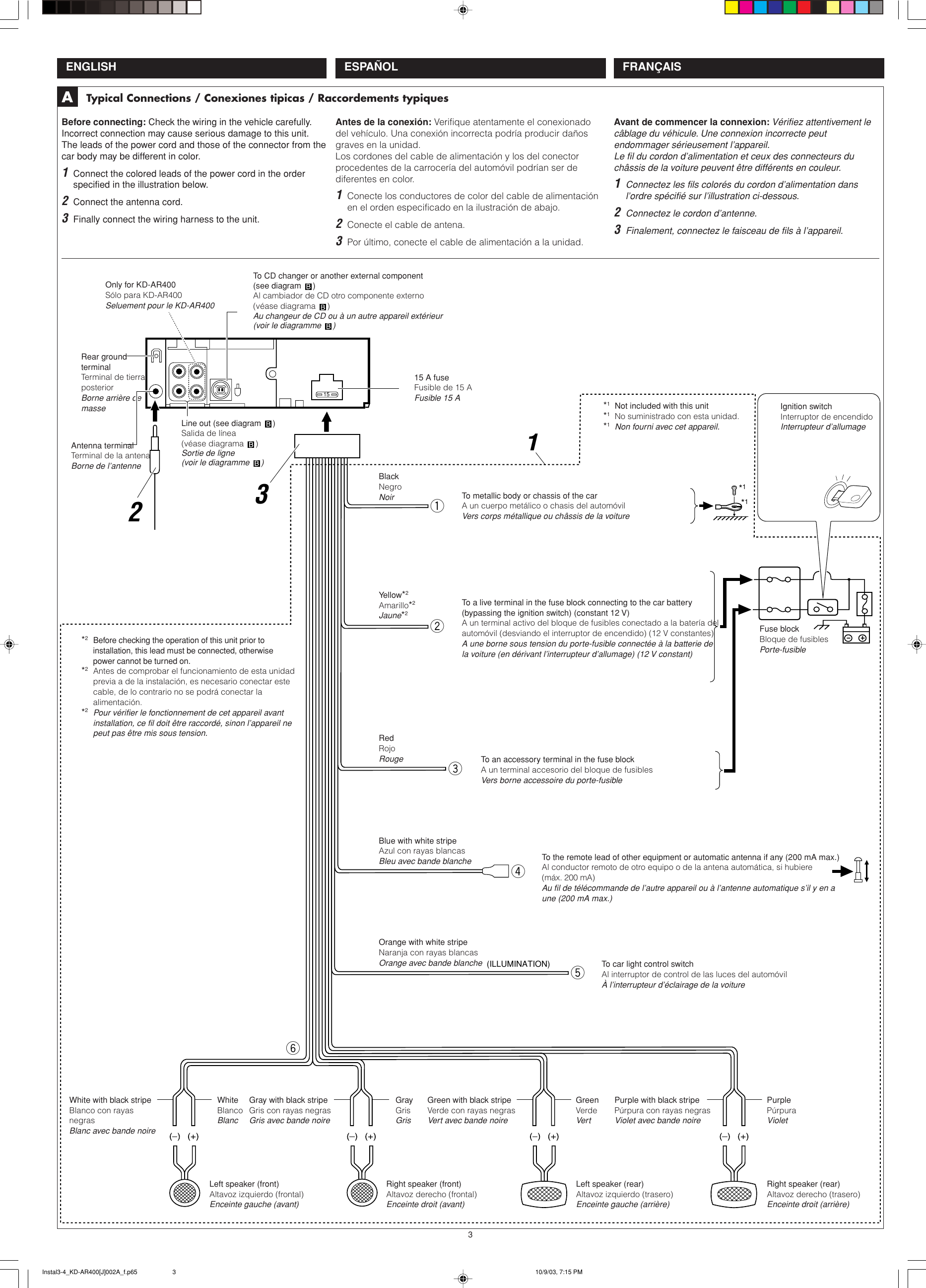 Page 3 of 4 - Jvc Jvc-Kd-G400-Installation-Manual- KD-AR400_KD-G400  Jvc-kd-g400-installation-manual