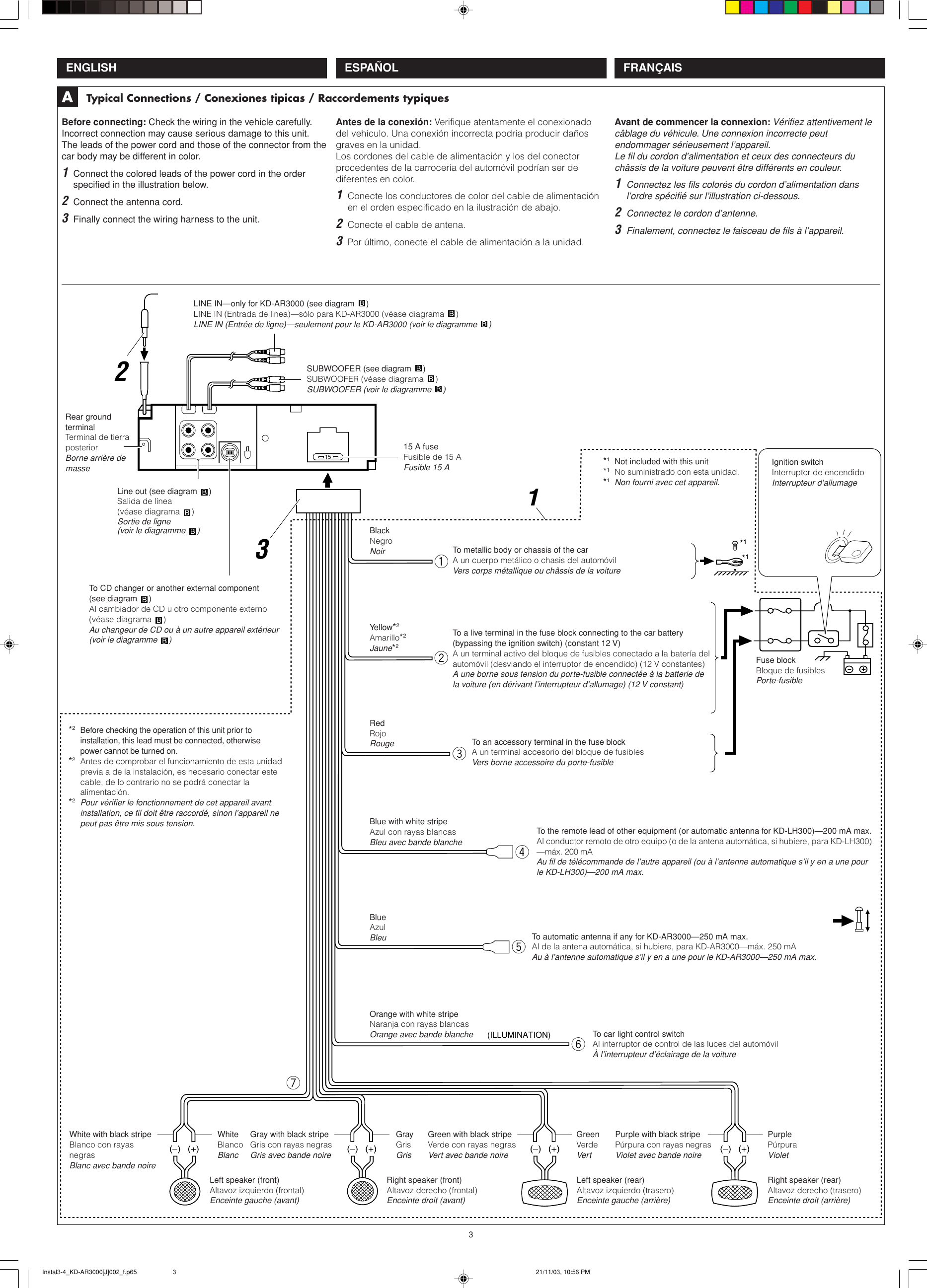 Page 3 of 4 - Jvc Jvc-Kd-Lh300-Installation-Manual- KD-AR3000_LH300  Jvc-kd-lh300-installation-manual